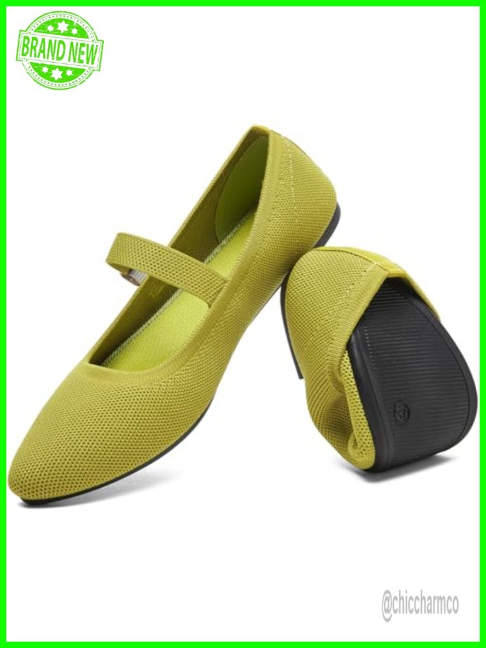 Women's Mary Jane Flats Ballet Slip On Dress Shoes with Adjustable Strap